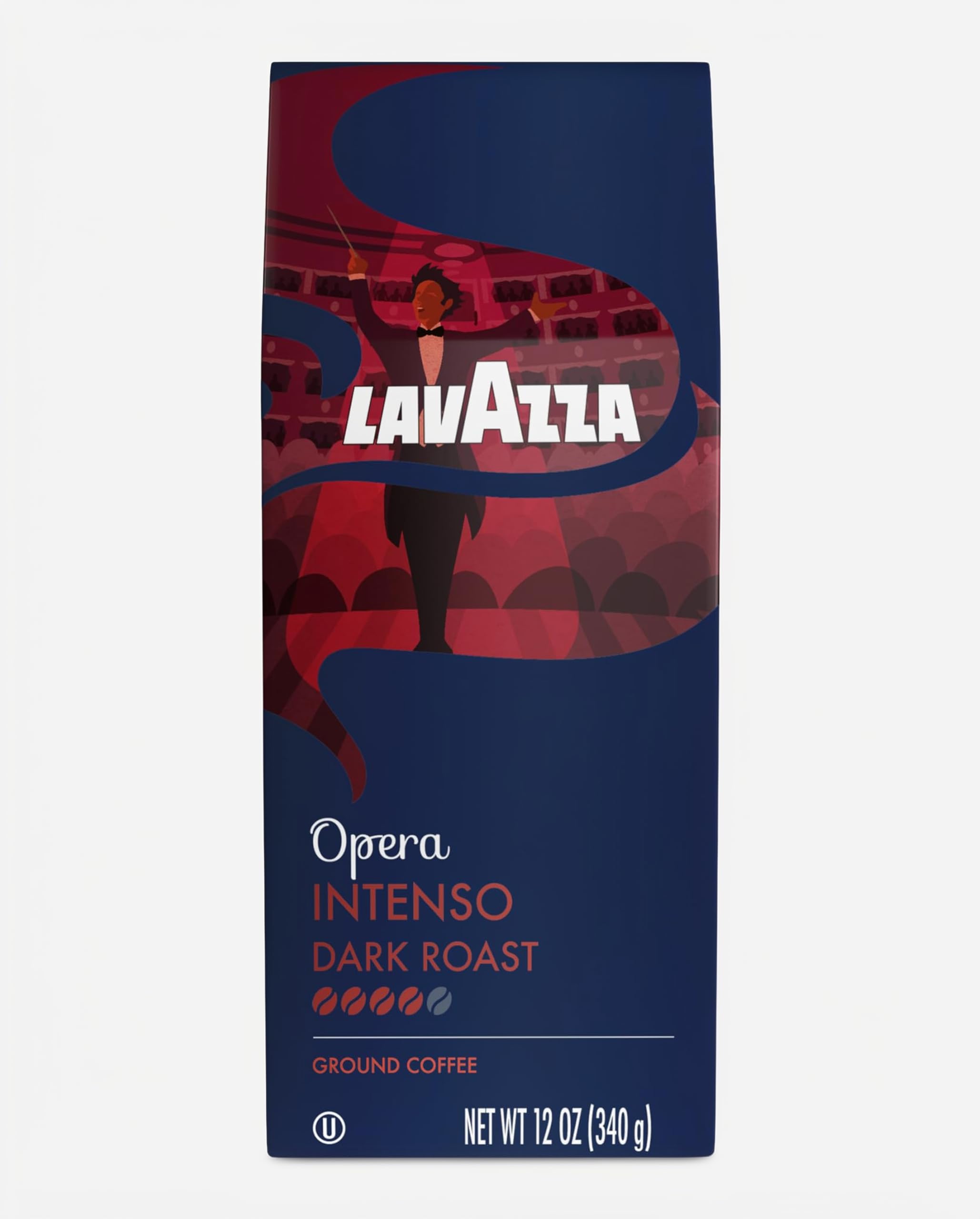 Amazon.com : Lavazza Opera Intenso Ground Coffee 12oz Bag, Dark